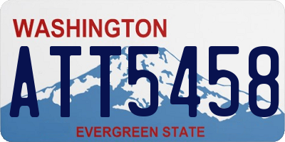 WA license plate ATT5458