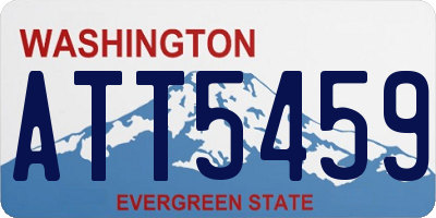 WA license plate ATT5459