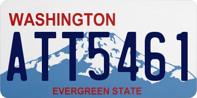 WA license plate ATT5461