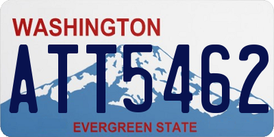WA license plate ATT5462