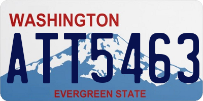 WA license plate ATT5463