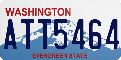 WA license plate ATT5464