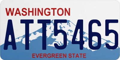 WA license plate ATT5465