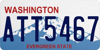 WA license plate ATT5467