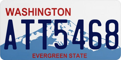 WA license plate ATT5468