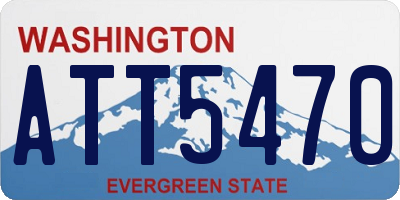 WA license plate ATT5470
