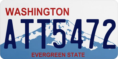 WA license plate ATT5472