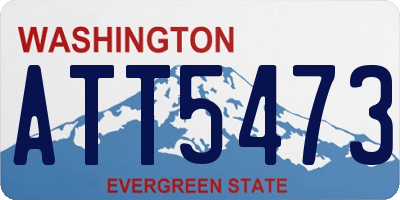 WA license plate ATT5473
