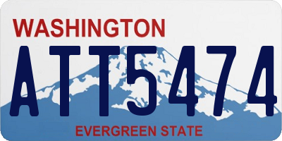 WA license plate ATT5474