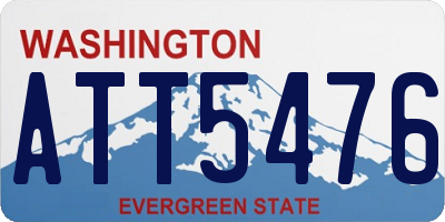 WA license plate ATT5476