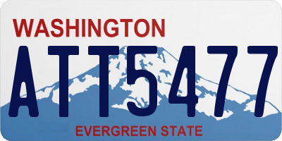 WA license plate ATT5477
