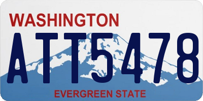 WA license plate ATT5478