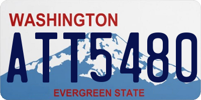 WA license plate ATT5480