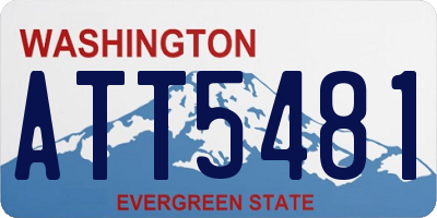 WA license plate ATT5481