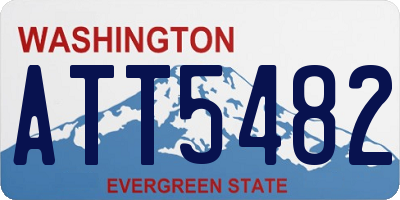 WA license plate ATT5482