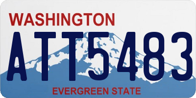 WA license plate ATT5483