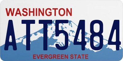 WA license plate ATT5484