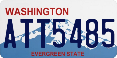 WA license plate ATT5485