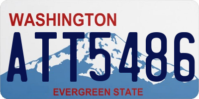 WA license plate ATT5486