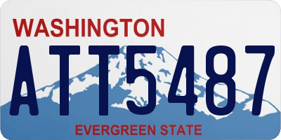 WA license plate ATT5487