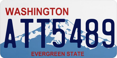 WA license plate ATT5489
