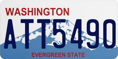 WA license plate ATT5490