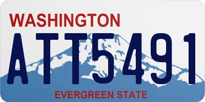 WA license plate ATT5491