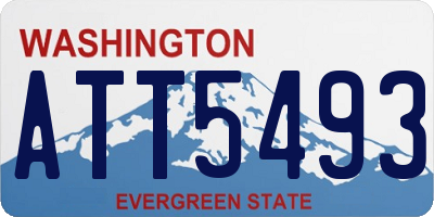 WA license plate ATT5493