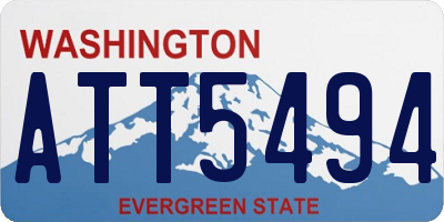 WA license plate ATT5494