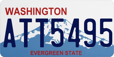WA license plate ATT5495