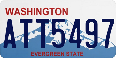WA license plate ATT5497