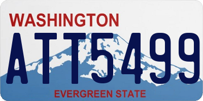WA license plate ATT5499