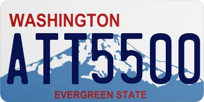 WA license plate ATT5500