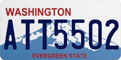 WA license plate ATT5502