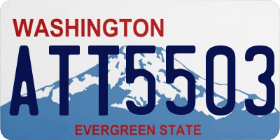 WA license plate ATT5503