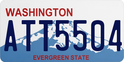 WA license plate ATT5504