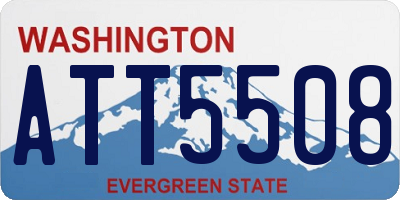 WA license plate ATT5508