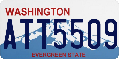 WA license plate ATT5509