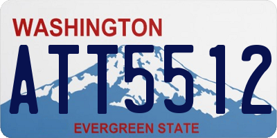 WA license plate ATT5512
