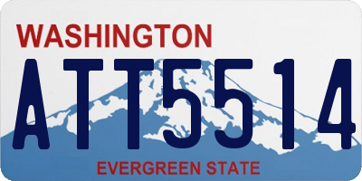 WA license plate ATT5514