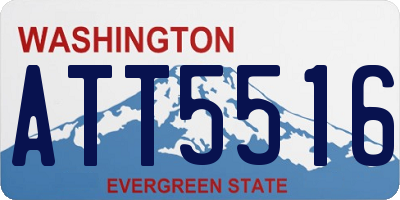 WA license plate ATT5516