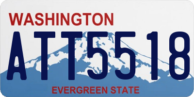WA license plate ATT5518