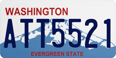 WA license plate ATT5521