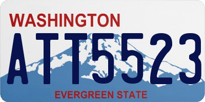 WA license plate ATT5523