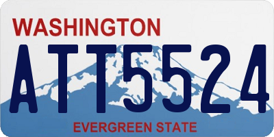WA license plate ATT5524