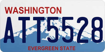WA license plate ATT5528