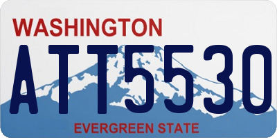 WA license plate ATT5530