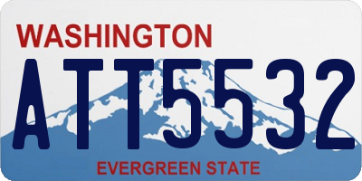 WA license plate ATT5532