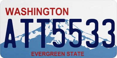 WA license plate ATT5533