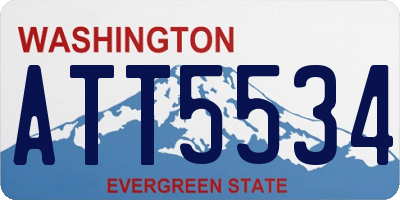 WA license plate ATT5534